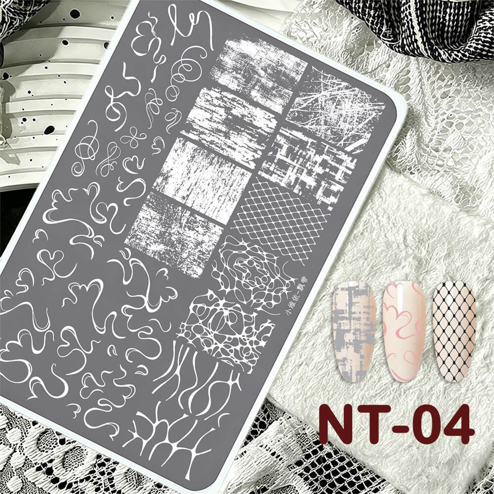 Nail Art Stamping Plate | Cartoon, Plaid, Heart & Star