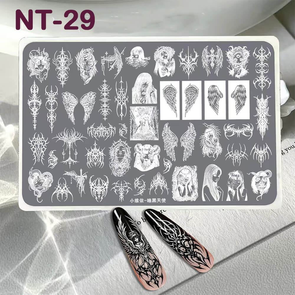 Nail Art Stamping Plate | Cartoon, Plaid, Heart & Star