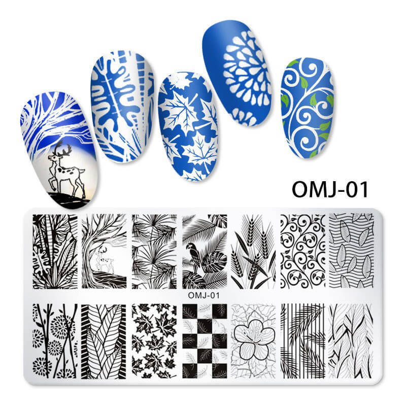 Butterfly Floral Snowflake Starburst Nail Stamping Plate – Multi-Pattern Nail Art Steel Plate