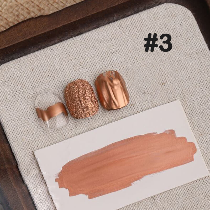 Copper metallic blooming liquid display