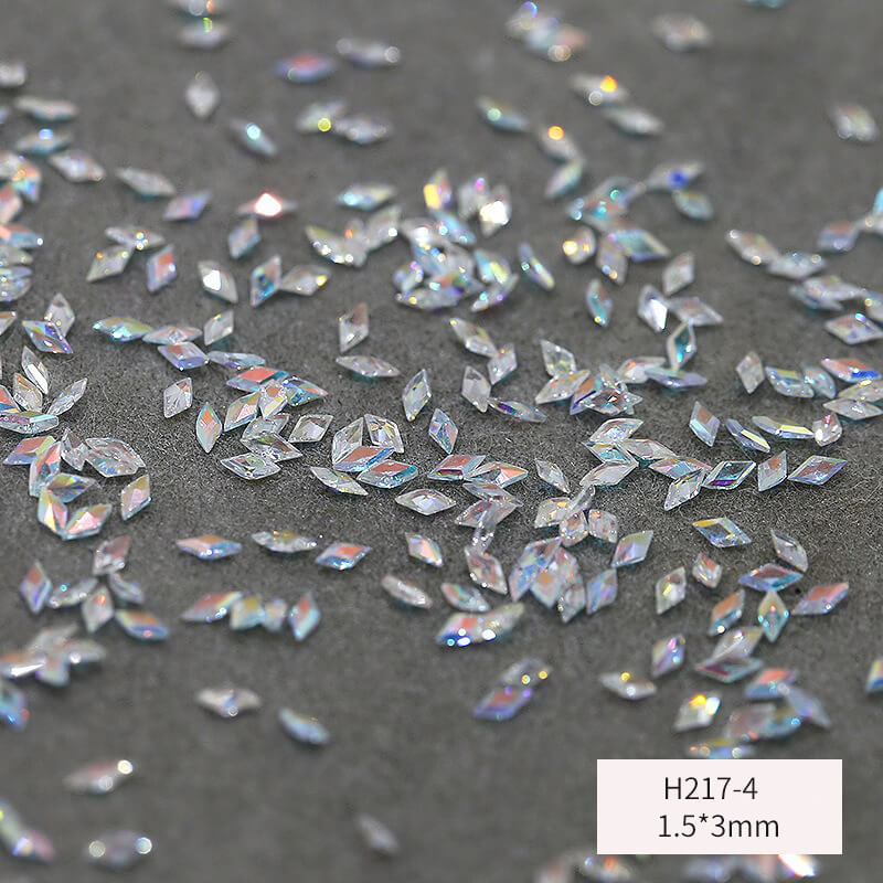 100 pcs Rhombic Zircon Nail Art Decals