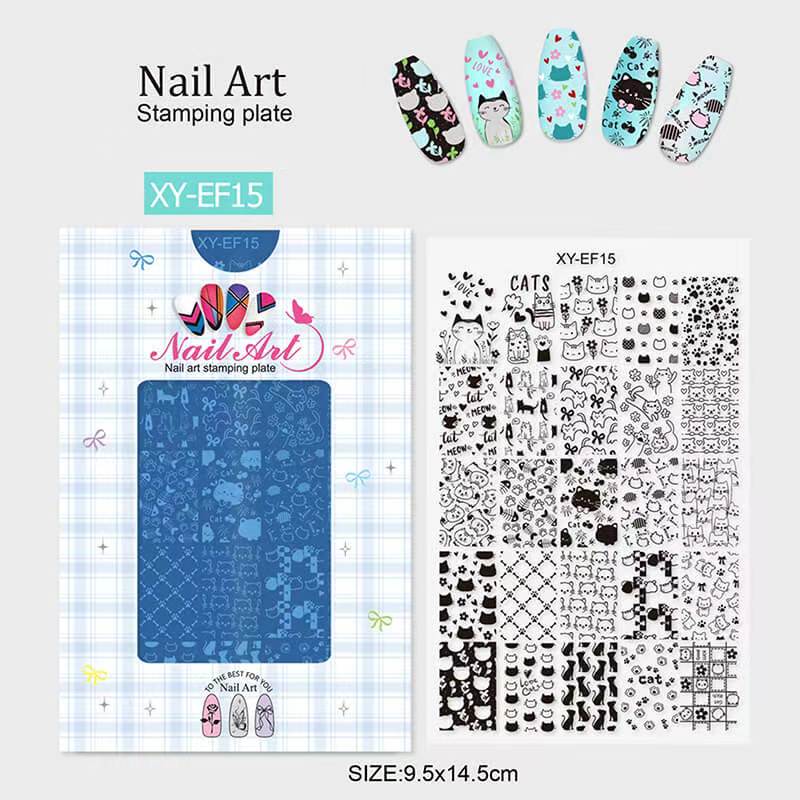Lace Zebra Crocodile Butterfly Botanical Nail Stamping Plate – Multi-Pattern Nail Art Steel Plate