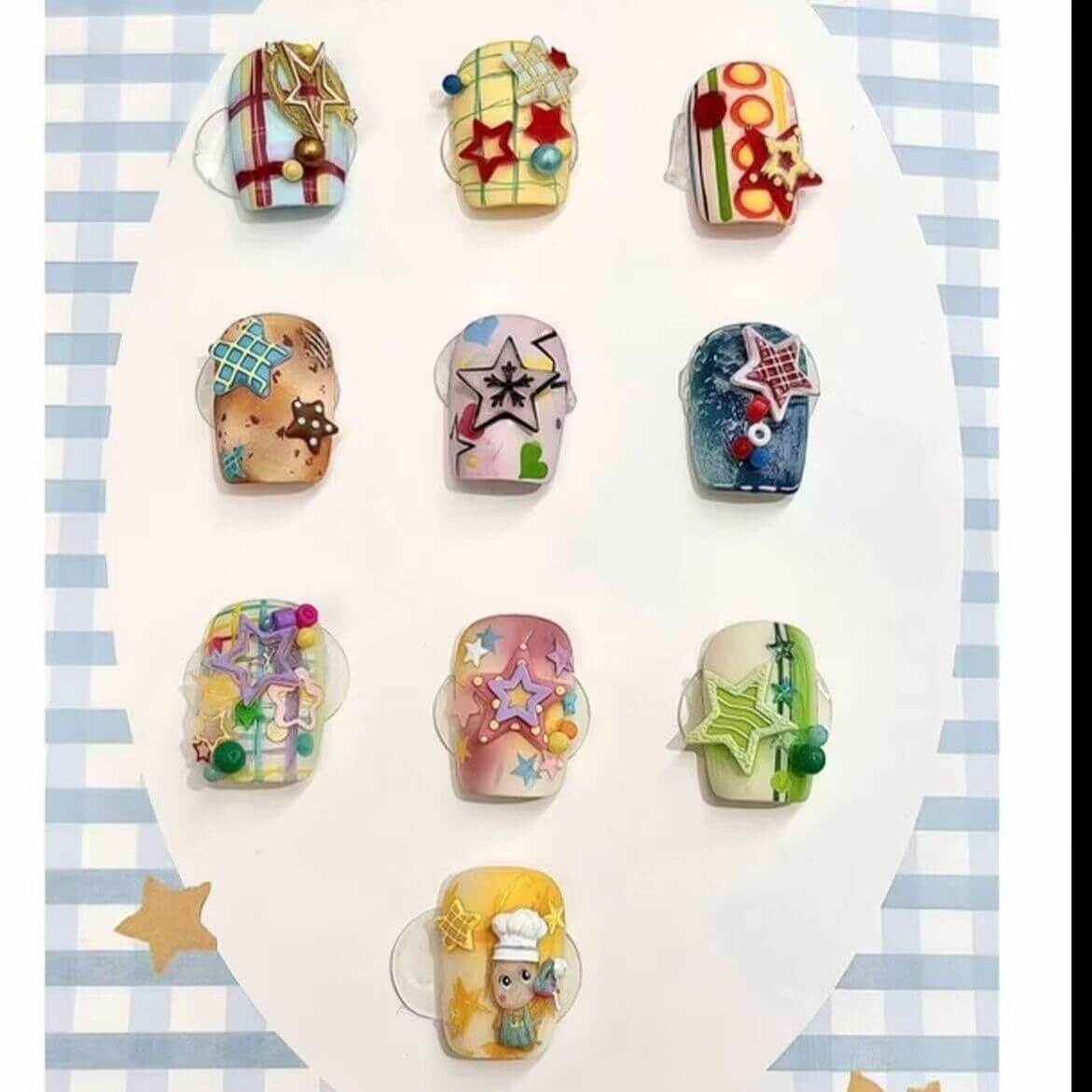 Star Silicone Nail Art Mold – 3D Five-Point Star Nail Design Mold