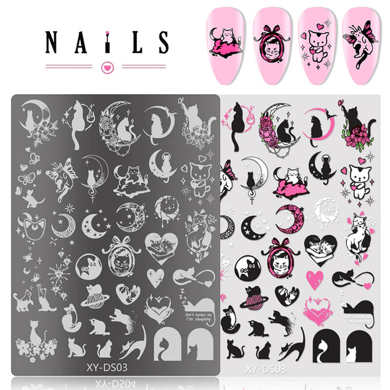 Butterfly Floral Heart Window Pattern Nail Stamping Plate – Multi-Pattern Nail Art Steel Plate