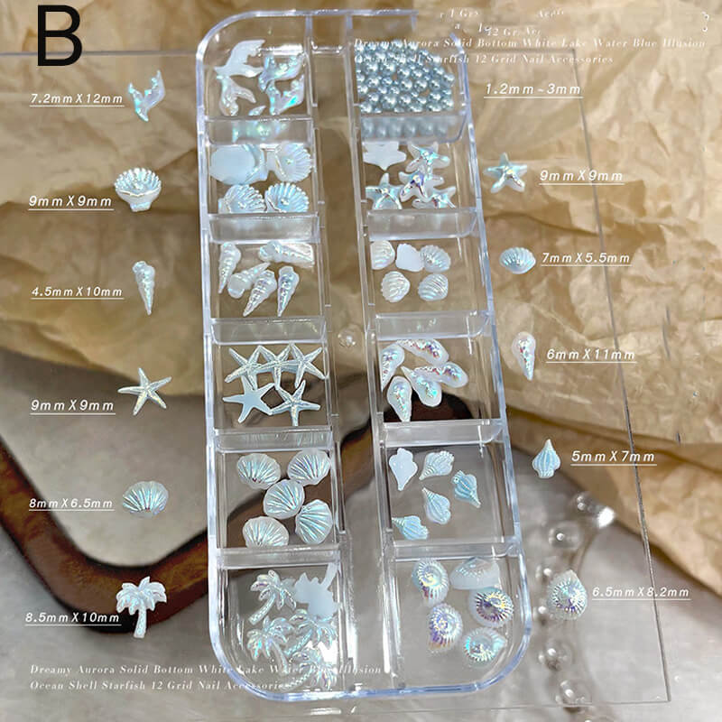 Ocean-Themed Nail Charms – Starfish, Seashell & Conch Nail Decorations