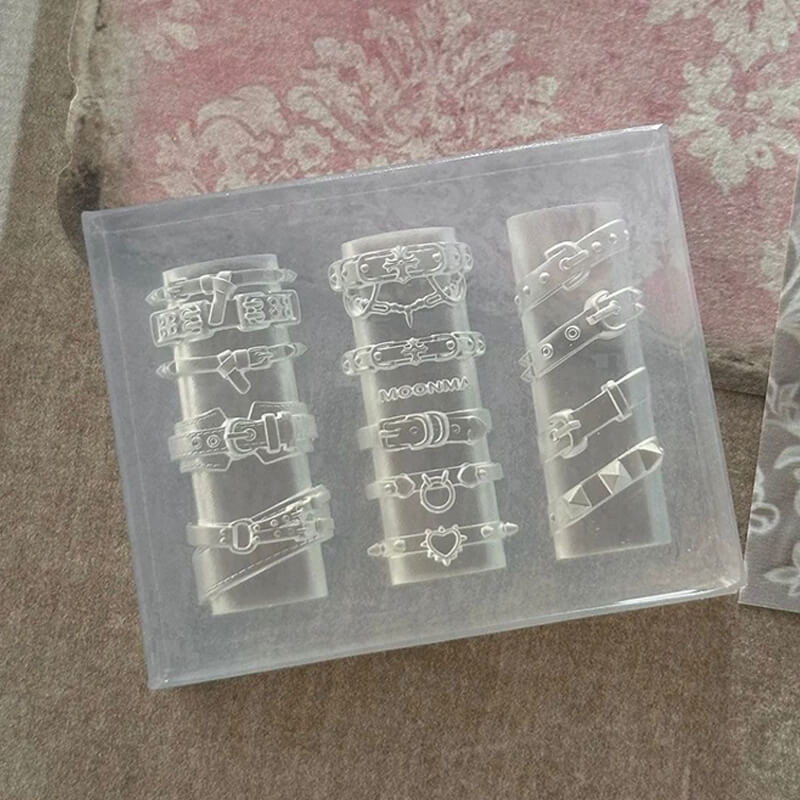 3D buckle nail art mold used for fashion-inspired nail designs