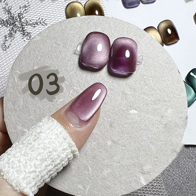 Fine Glitter Cat Eye Gel Polish – High Shine Magnetic Nail Gel
