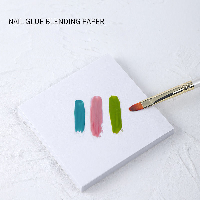 50 Pcs waterproof disposable nail art mixing paper – ideal for mixing gel polish, acrylic paints, and nail pigments