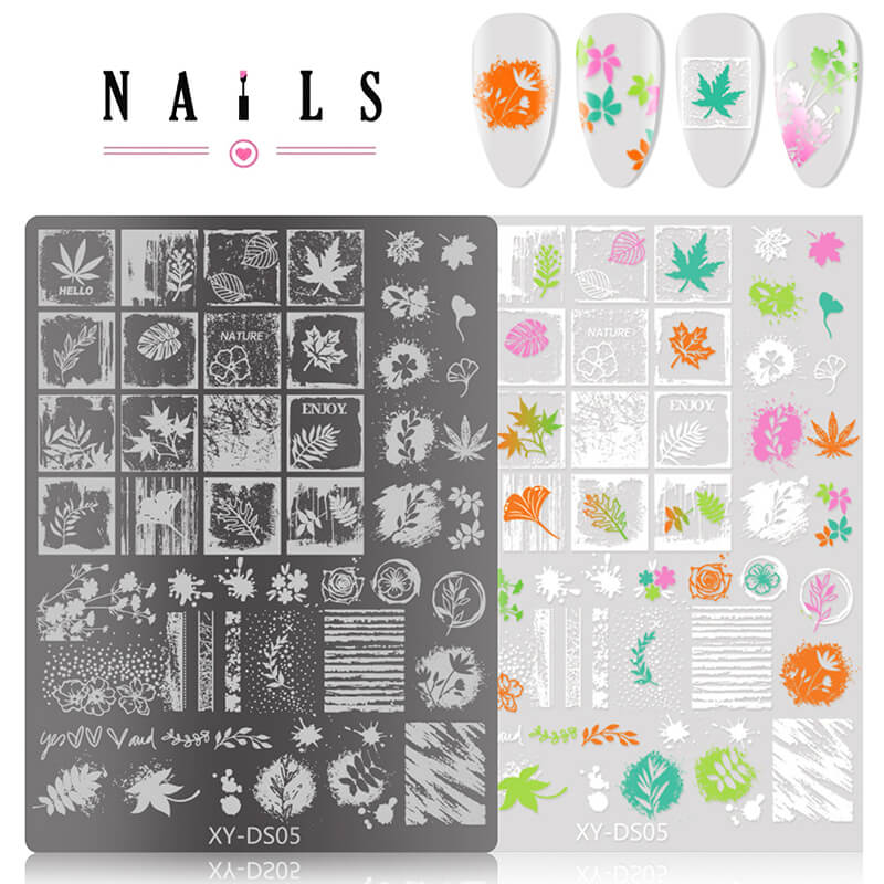 Butterfly Floral Heart Window Pattern Nail Stamping Plate – Multi-Pattern Nail Art Steel Plate