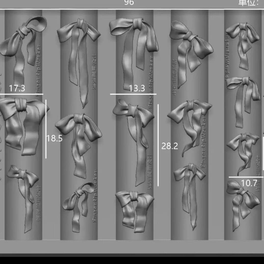 Ribbon Bow Silicone Nail Art Mold – 3D Bow Nail Design Mold
