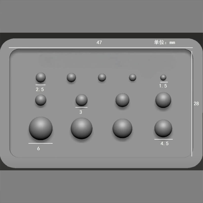Tiny Bead Nail Art Silicone Mold for 3D Decoration
