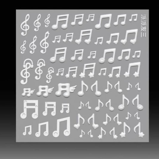 Musical note nailart mold