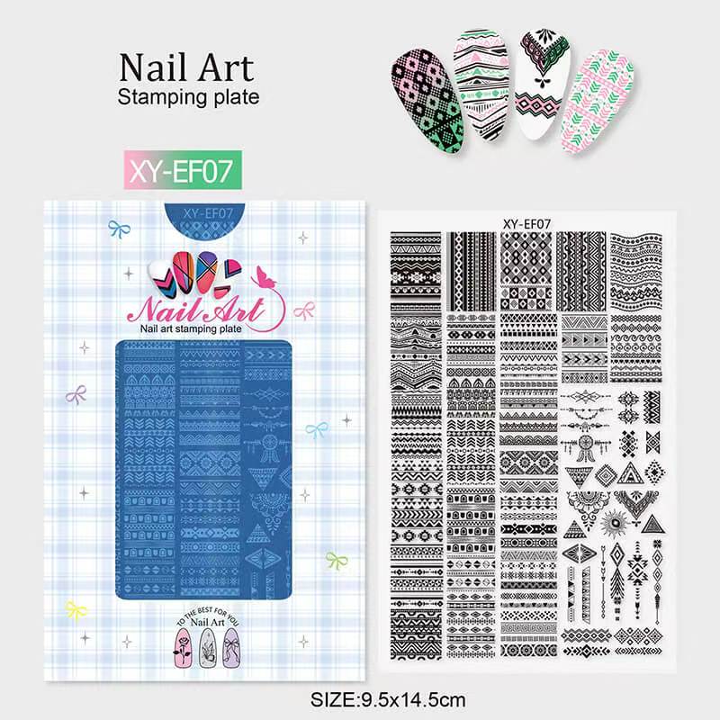Lace Zebra Crocodile Butterfly Botanical Nail Stamping Plate – Multi-Pattern Nail Art Steel Plate