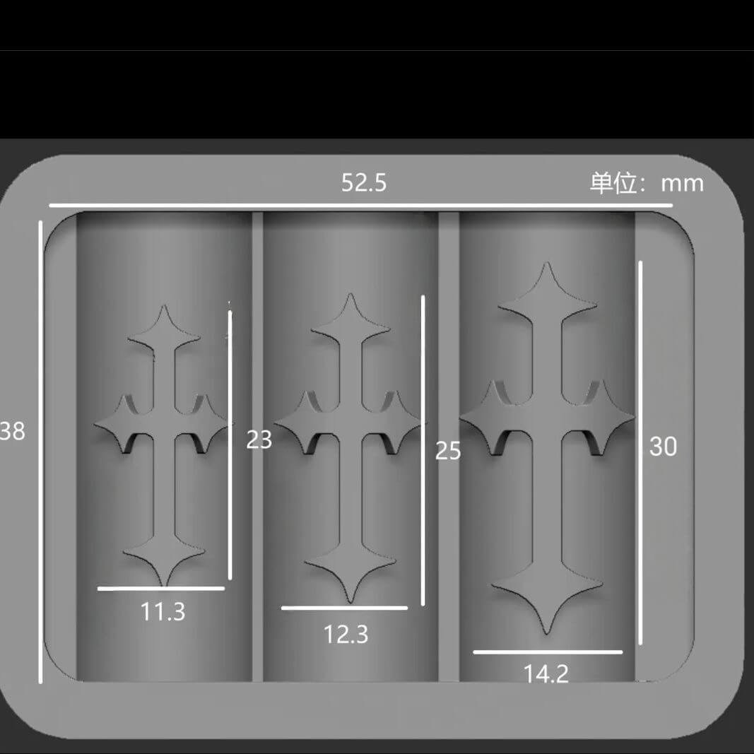 Bow & Cross Silicone Nail Art Mold – 3D Nail Design Mold