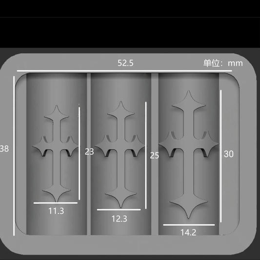 Bow & Cross Silicone Nail Art Mold – 3D Nail Design Mold