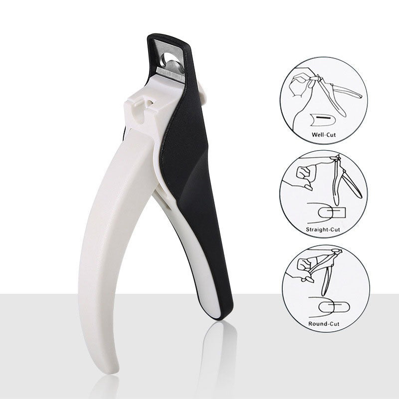 Acrylic nail clipper with adjustable sizer and built-in catcher – designed for trimming fake nails, press-ons, and acrylic extensions while preventing nail debris from scattering
