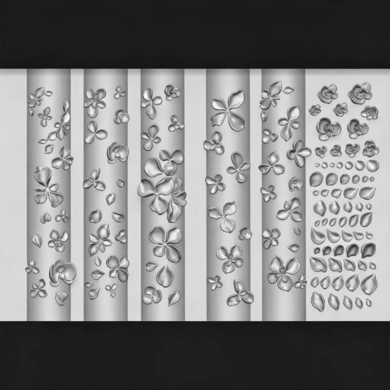 3D Petal Silicone Nail Art Mold – Flower Petal Nail Design Mold