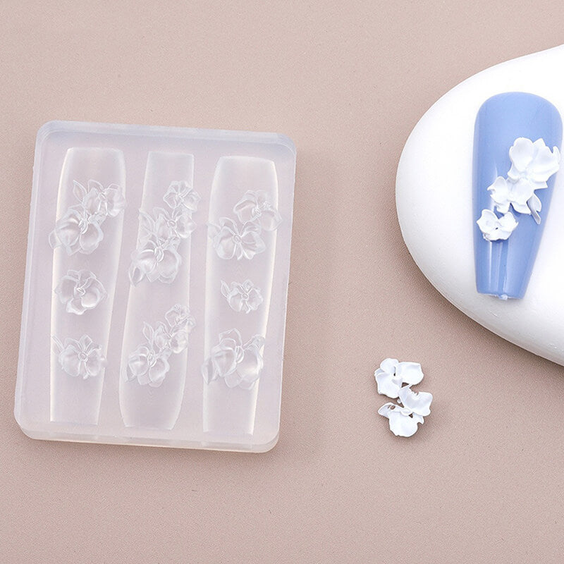 Flower Rose Bow Silicone Mold for Nail DIY Art