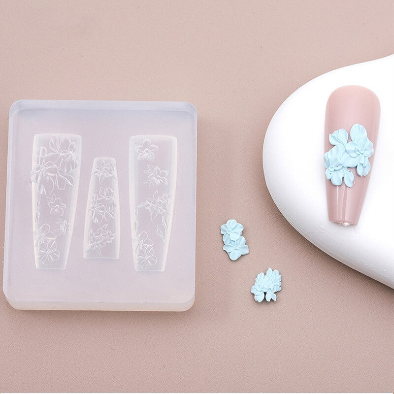 Flower Rose Bow Silicone Mold for Nail DIY Art