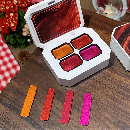 4 color pearlescent gilding nail art pat painting gel set with iridescent pearl shades