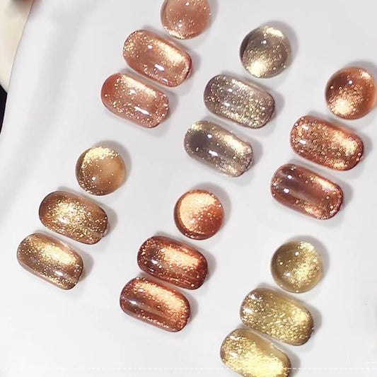 Crystal Glitter Cat Eye Gel Nail Polish