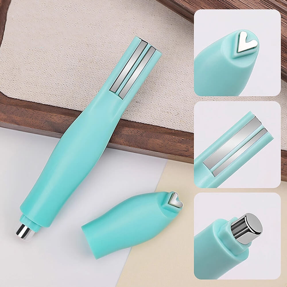 3-in-1 green cat eye magnet showing three different magnetic surfaces on one professional tool