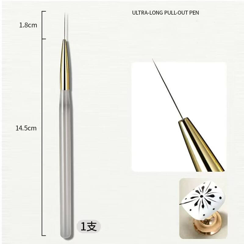 Comparison of line thicknesses achievable with same brush by adjusting pressure
