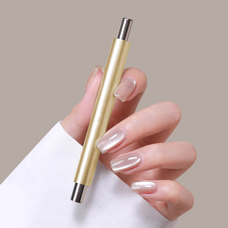 Upgraded double head cat eye nail magnet stick showing precision tip on one end and magnetic ball on the other