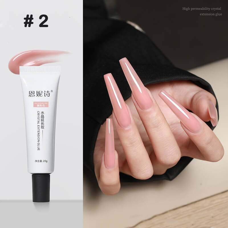  Nail extension builder gel bottle with nude pink gel 