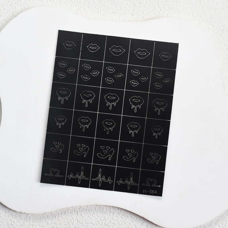 Nail art sticker sheet featuring month