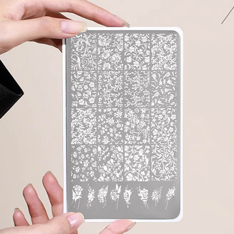 Nail Art Stamping Tempalte Flower Butterfly Lace Plant Nail Stamp Plate