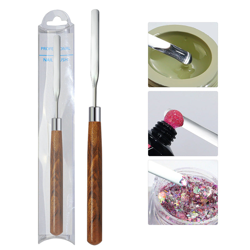 Nail gel picker and mixing spatula set displayed together