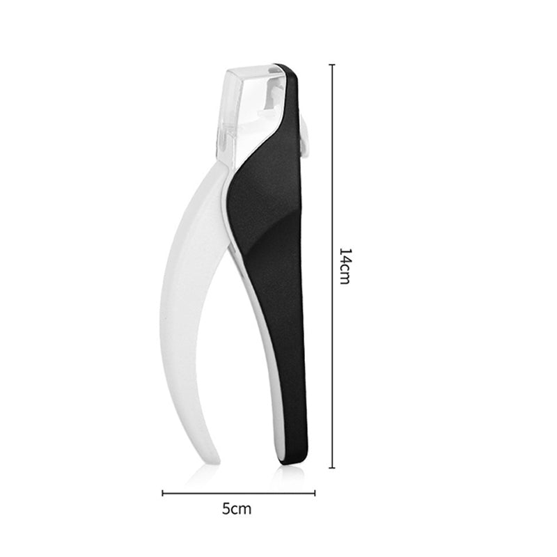Acrylic nail clippers with integrated nail catcher and adjustable sizing tool – ideal for cutting press-on nails, acrylic tips, and artificial nails with accuracy and minimal cleanup