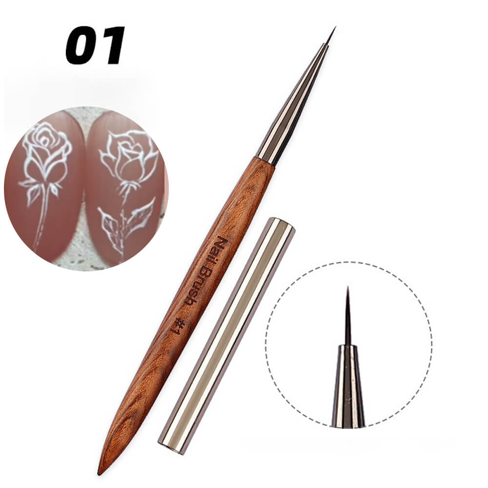 Nail art liner brush drawing pen with ultra-fine tip for precision detailing