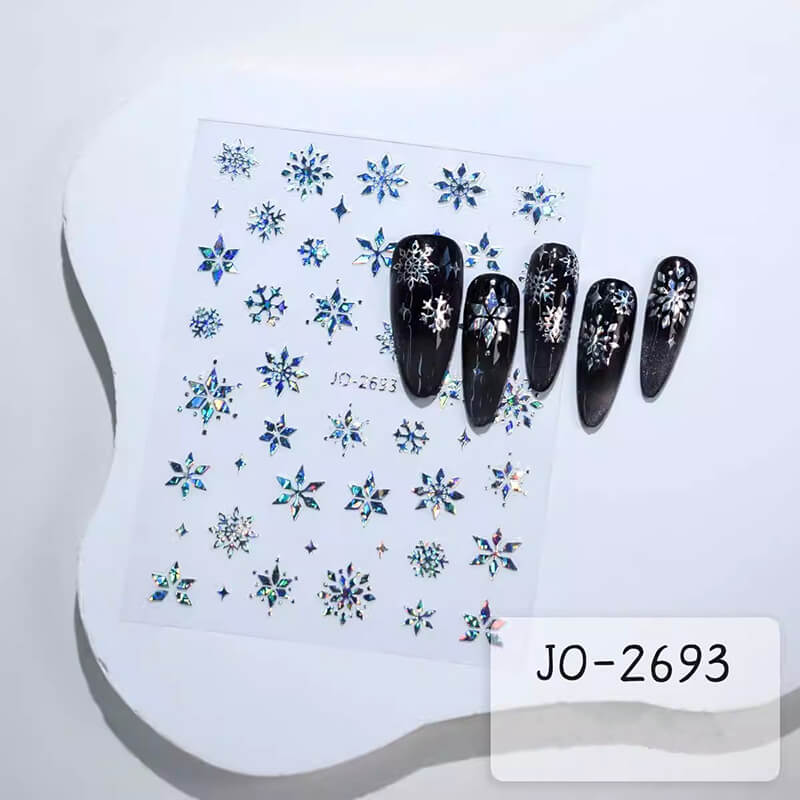 Sliver Laser Butterfly Snowflake Nail Art Sitcker