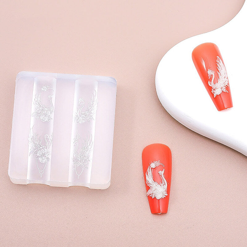 Flower Rose Bow Silicone Mold for Nail DIY Art