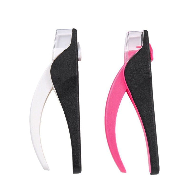Adjustable acrylic nail clippers with sizer and catcher – professional fake nail trimmer for artificial nails and tips