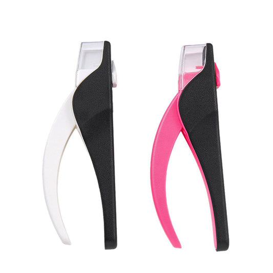 Adjustable acrylic nail clippers with sizer and catcher – professional fake nail trimmer for artificial nails and tips