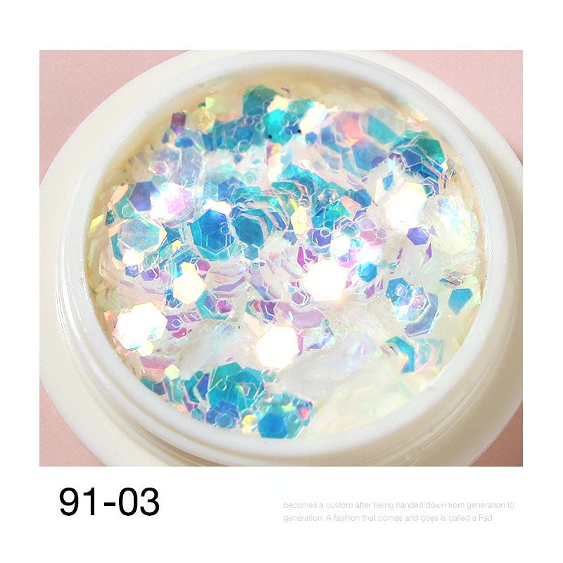 Holographic Nail Glitter Sequins Shiny Laser Nail Art DIY Decals