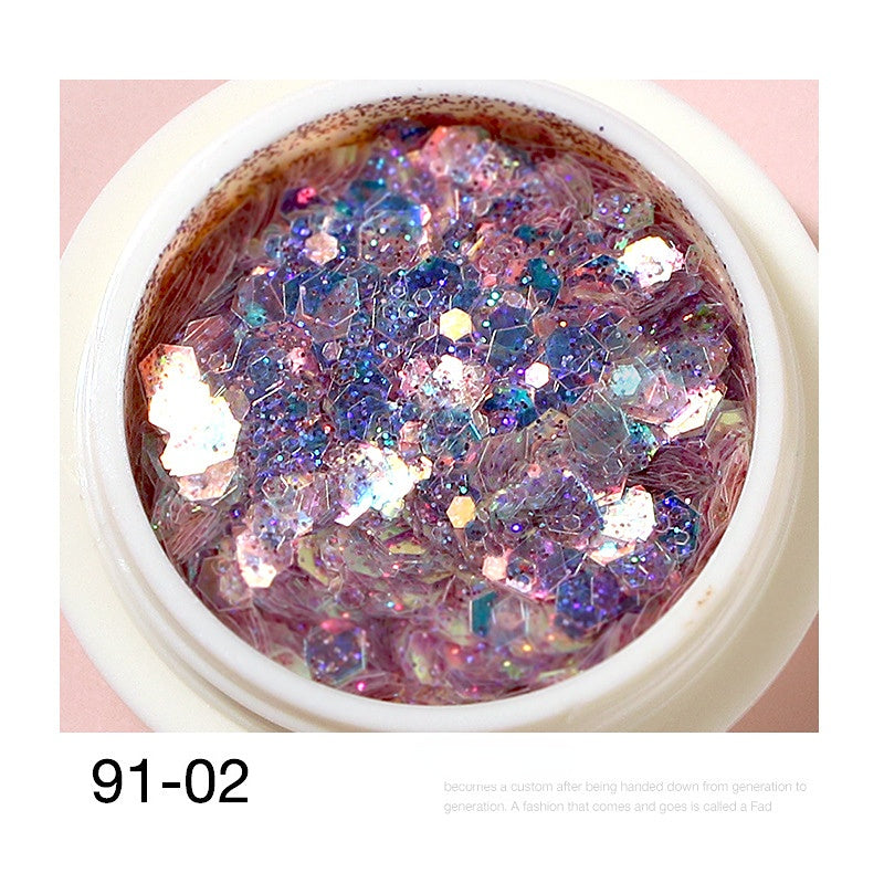 Holographic Nail Glitter Sequins Shiny Laser Nail Art DIY Decals