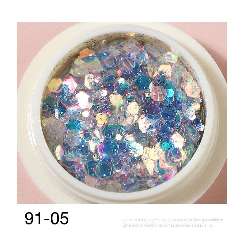 Holographic Nail Glitter Sequins Shiny Laser Nail Art DIY Decals