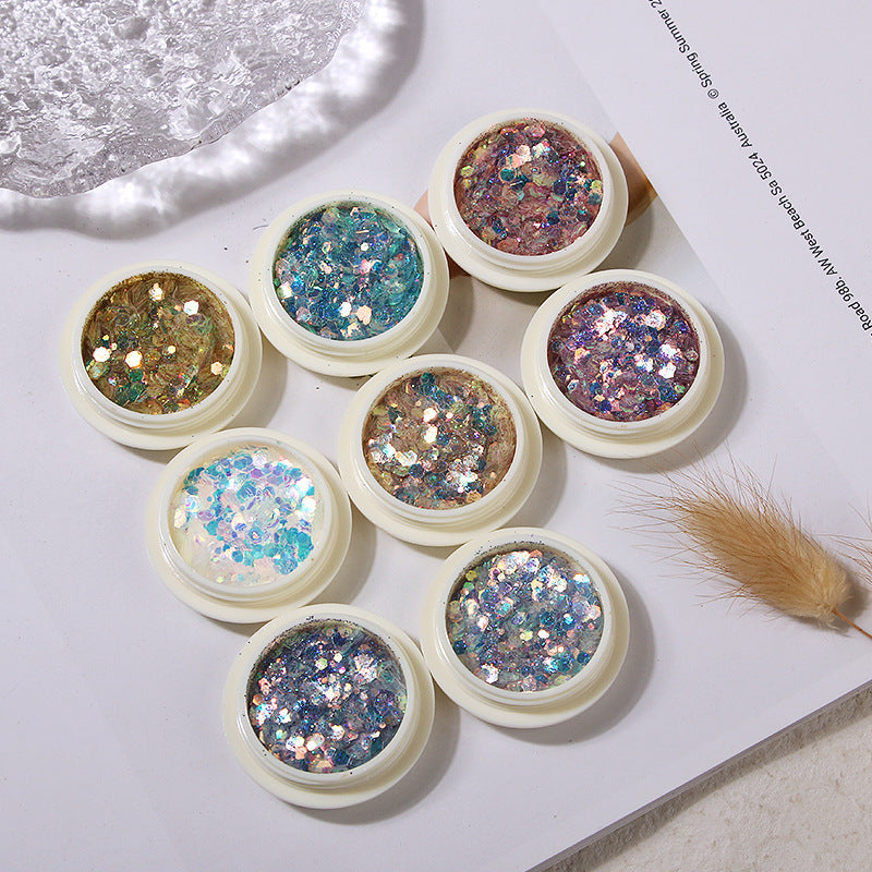 Holographic Nail Glitter Sequins Shiny Laser Nail Art DIY Decals