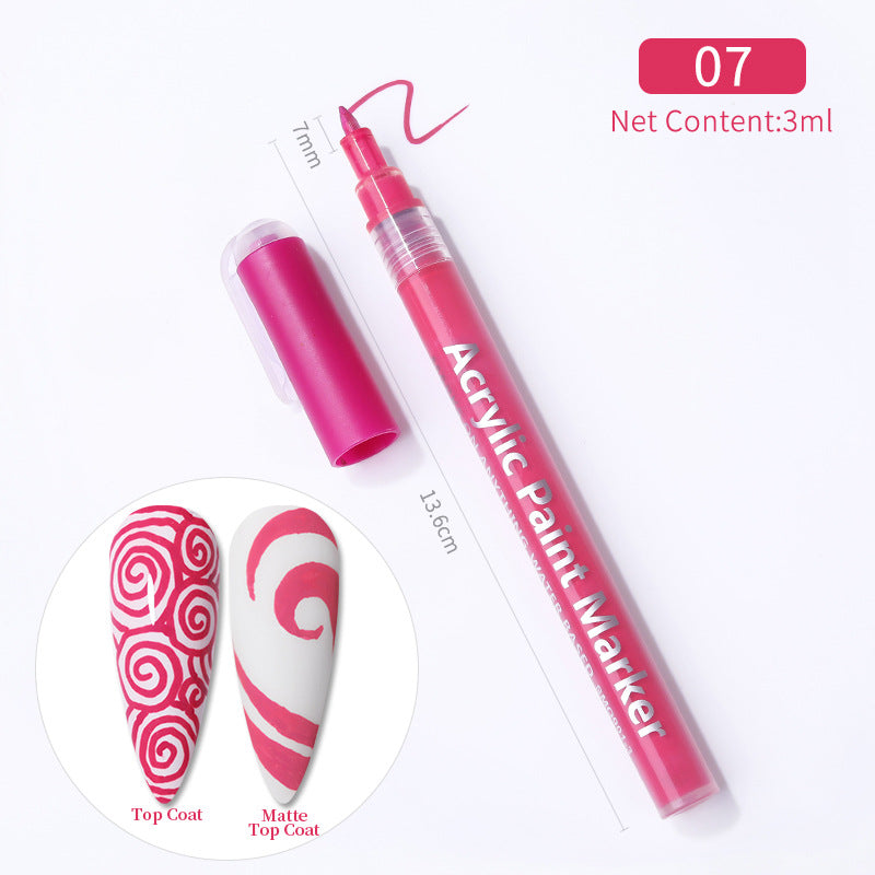 3D Graffiti Nail Art Pen Dot Liner Pen for Nail DIY Paint Tools