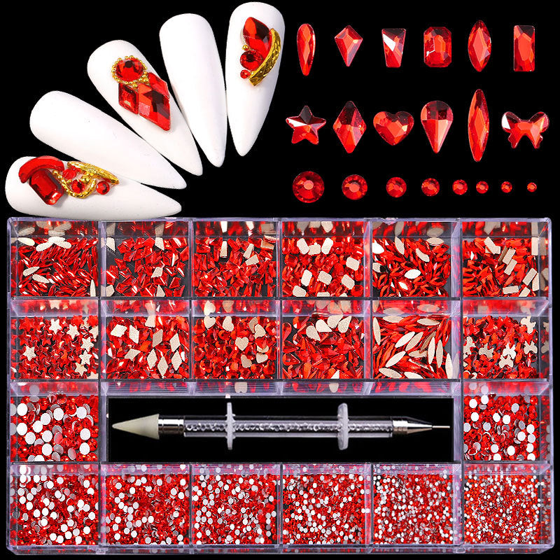 21 Grid Nail Art Rhinestones Grid Crystal Diamond