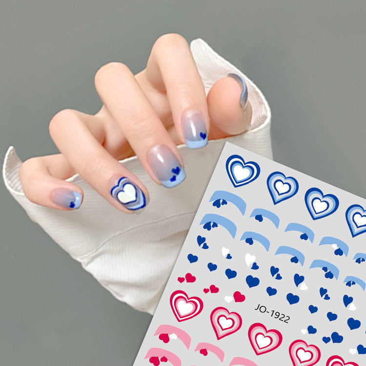 3D Heart Nail Art Sticker Cute Heart Sticker for Nail DIY