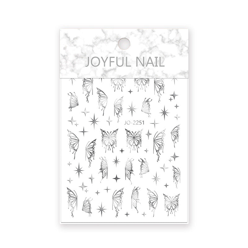 Holographic Butterfly Nail Art Sticker Laser Sticker