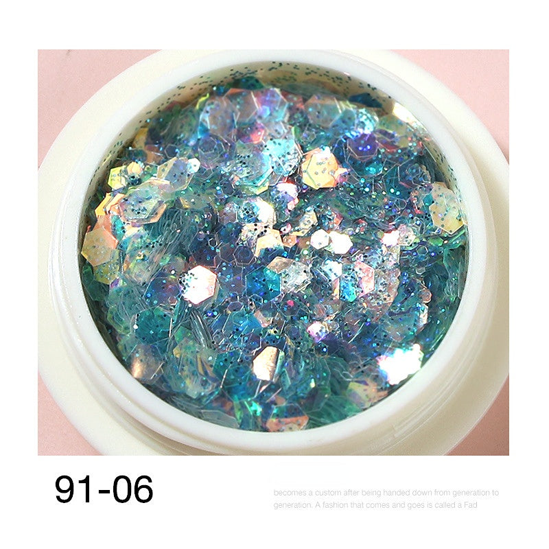 Holographic Nail Glitter Sequins Shiny Laser Nail Art DIY Decals