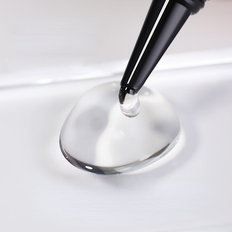 Clear mixing gel for blending pigments and sequins into custom nail colors
