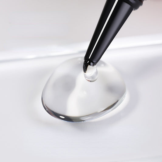Clear mixing gel for blending pigments and sequins into custom nail colors