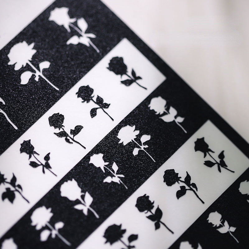 16 Pcs Butterfly Heart Star Hollow Nail Stickers DIY Decals